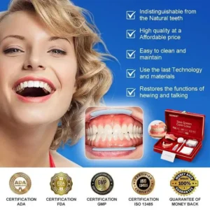 OEOMON™ Medical Full Denture with Strong Suctiond Custom-Fit Full Functional Dentures